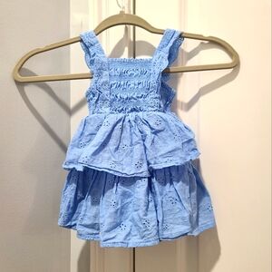 Simply Shabby Chic Blue Eyelet Dress 18M